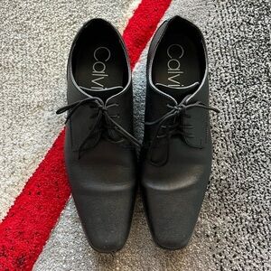 Calvin Klein Black Brodie Leather Oxford